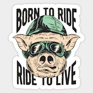 Born To Ride Hog Sticker